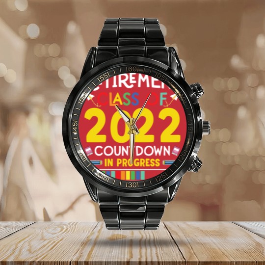 Discover Retirement Class Of 2022 Countdown In Progress Calendar Steel Band Watch