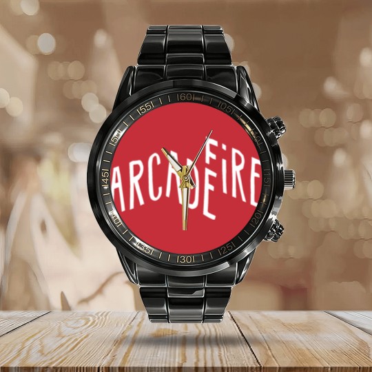 Discover Arcade Fire The Suburbs Calendar Steel Band Watch
