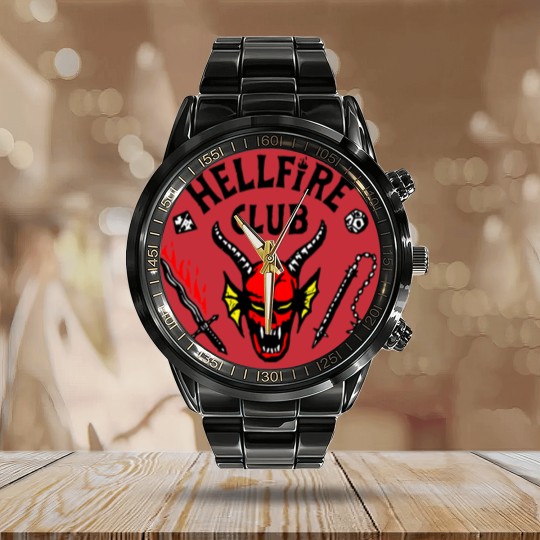 Discover Hellfire Club Calendar Steel Band Watch