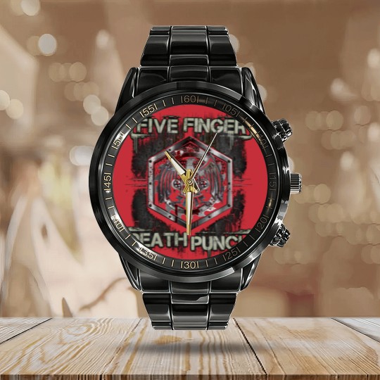 Discover Five Finger Death Punch Deputized Calendar Steel Band Watch