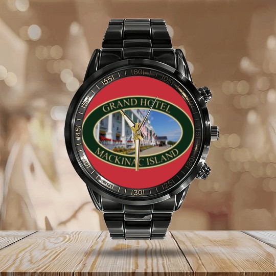 Discover Grand Hotel on Mackinac Island, Michigan Calendar Steel Band Watch