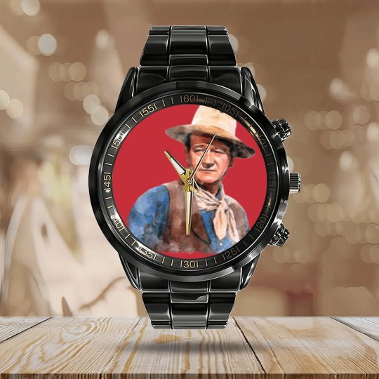Discover John Wayne "The Duke" - Watercolor - John Wayne - Calendar Steel Band Watch