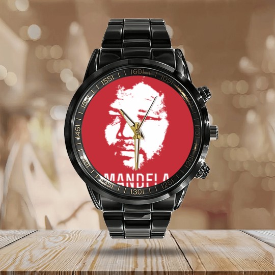 Discover Nelson Mandela - Mandela - Calendar Steel Band Watch