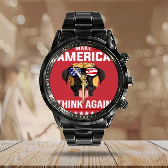 Discover Make America Think Again - Make America Think Again - Calendar Steel Band Watch