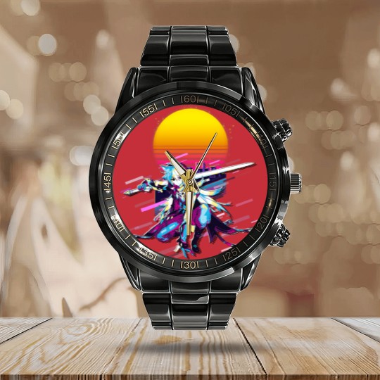 Discover Razor Genshin Impact 80s Retro Online Game Calendar Steel Band Watch