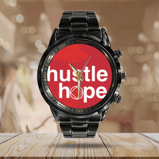 Discover Hustle Hope NA Symbol Narcotics Anonymous NA Gifts Calendar Steel Band Watch Calendar Steel Band Watch