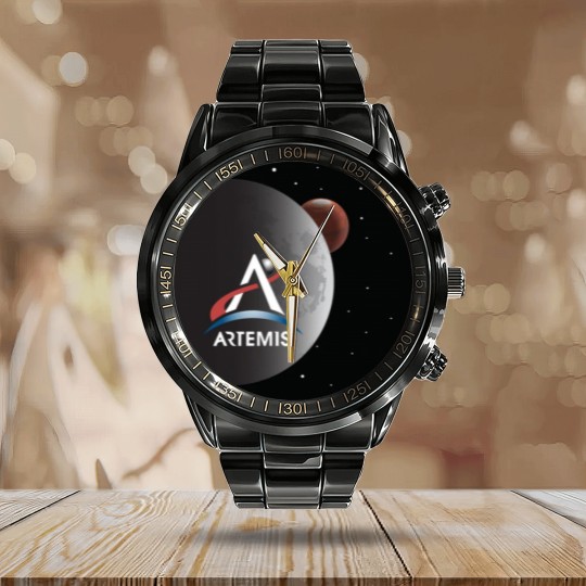 Discover Artemis Mission - Artemis - Calendar Steel Band Watch