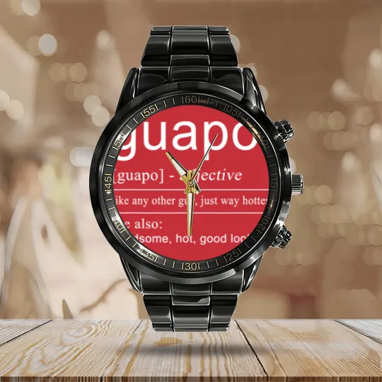 Discover El Guapo Calendar Steel Band Watch | Spanish Calendar Steel Band Watch for Men Spanish Gifts