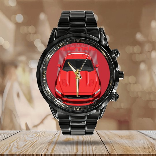 Discover Mustang S550-GT-red - Mustang - Calendar Steel Band Watch