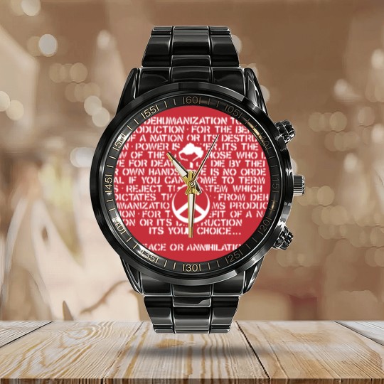 Discover Peace or annihilation Calendar Steel Band Watch - Crass - Calendar Steel Band Watch