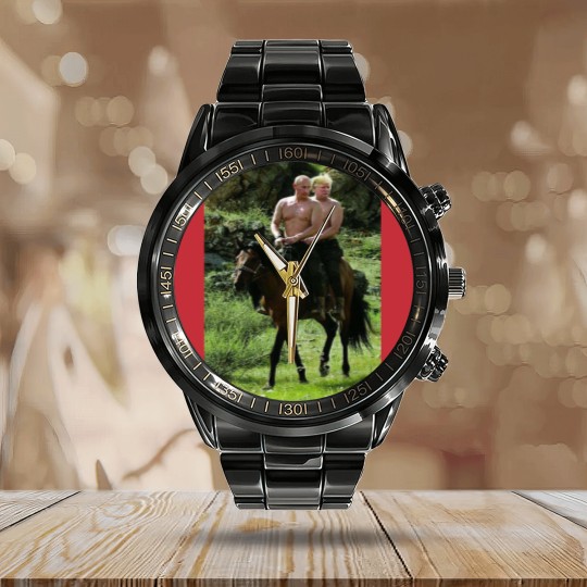 Discover Trump Putin Meme Calendar Steel Band Watch Russian Putin Riding A Horse With Donald Trump Meme