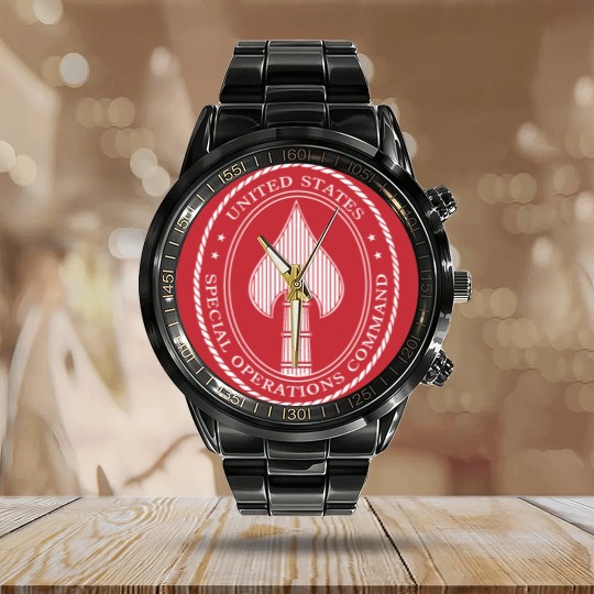 Discover United States Special Operations Command - Army - Calendar Steel Band Watch