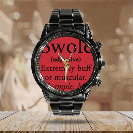 Discover Swole Calendar Steel Band Watch