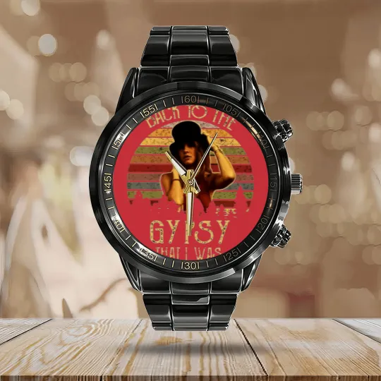 Discover Stevie Nicks Back To The Gypsy Classic Calendar Steel Band Watch