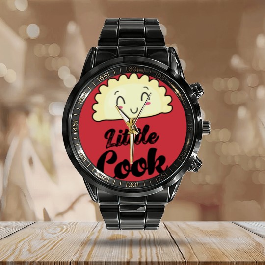 Discover Little cook future cook Mom cook Dad cook Baby Calendar Steel Band Watch