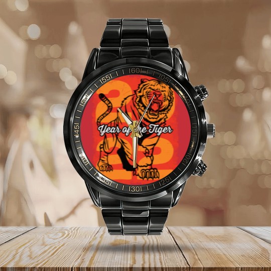 Discover Year of the Tiger 2022 - Year Of The Tiger - Calendar Steel Band Watch