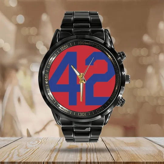 Discover Jackie Robinson 42 Design Calendar Steel Band Watch