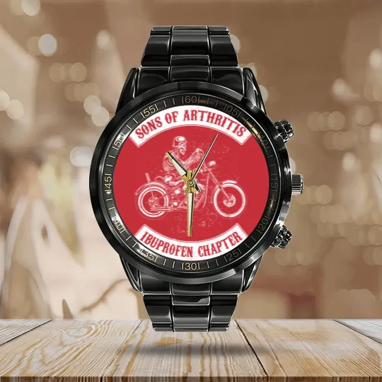 Discover Arthritis Ibuprofen Chapter Calendar Steel Band Watch