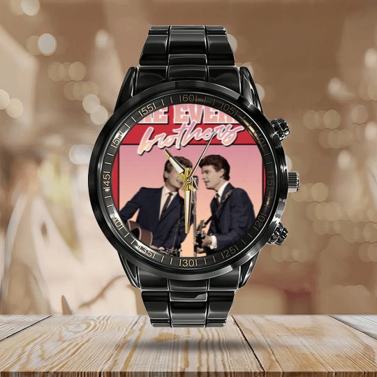 Discover The Everly Brothers Vintage - Everly Brothers - Calendar Steel Band Watch
