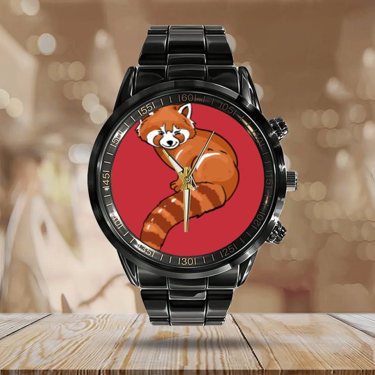 Discover Red Panda Lover Illustration Gifts Red Pandas Gift Calendar Steel Band Watch