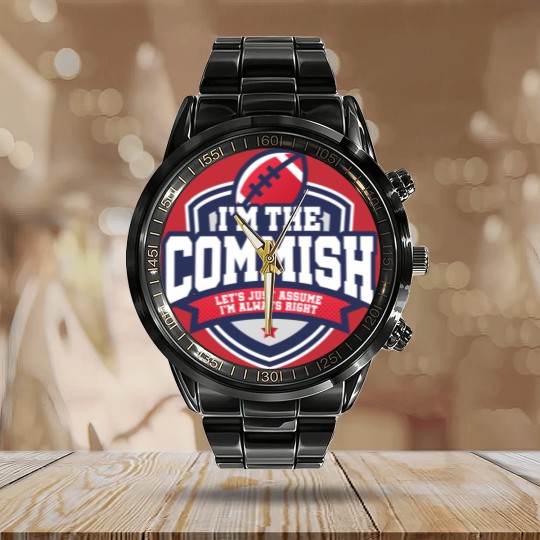 Discover 2020 Fantasy Football Commissioner Commish Always Right Calendar Steel Band Watch