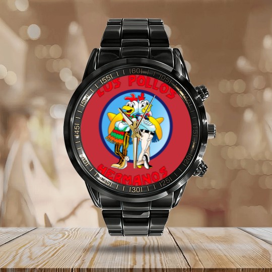 Discover Los Pollos Hermanos Calendar Steel Band Watch