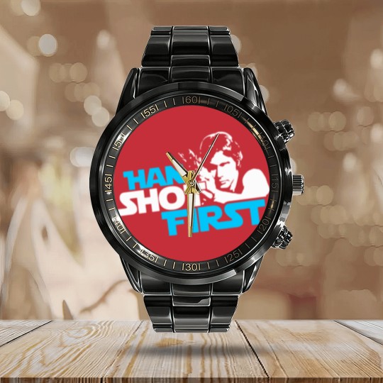 Discover Han Shot First Calendar Steel Band Watch