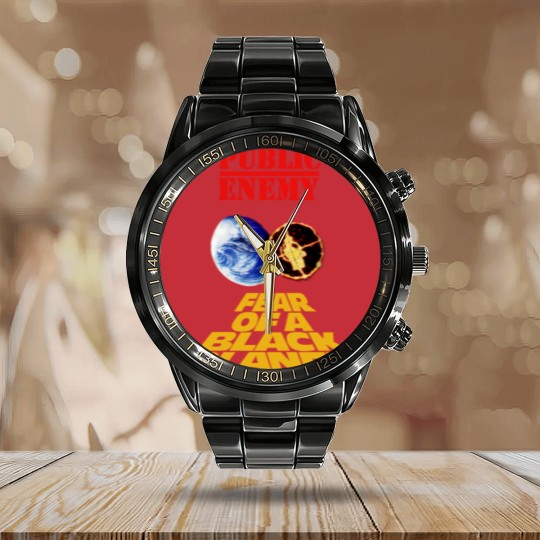 Discover Public Enemy Fear Of A Black Planet Calendar Steel Band Watch