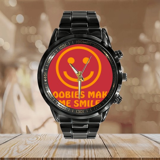 Discover Boobies Make Me Smile - Gifts For Him - Calendar Steel Band Watch