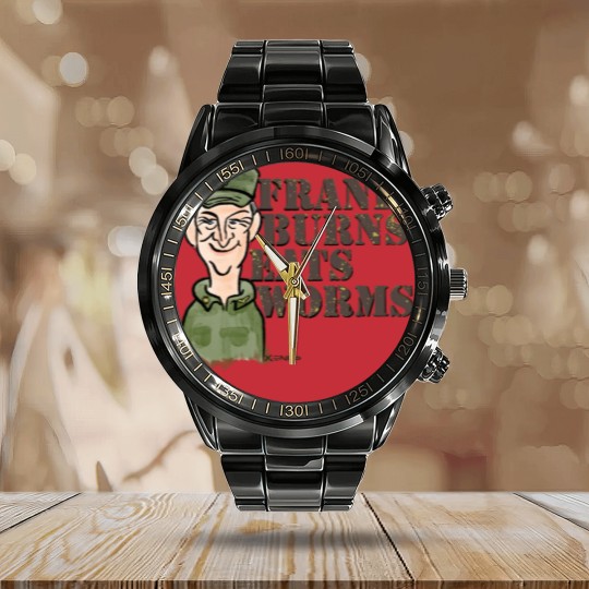 Discover Frank Burns Eats Worms - Mash - Calendar Steel Band Watch