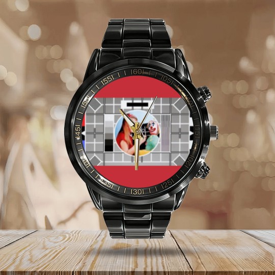 Discover BBC test card F featuring 008 Calendar Steel Band Watch