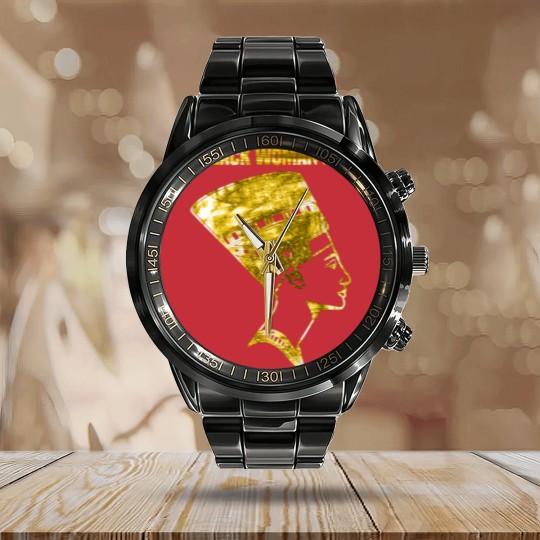 Discover The Black Woman is God Calendar Steel Band Watch