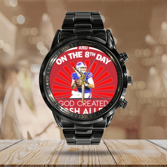 Discover Funny Josh Allen Calendar Steel Band Watch