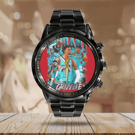 Discover Ja Morant Calendar Steel Band Watch | Memphis Grizzlies Bootleg Graphic Calendar Steel Band Watch