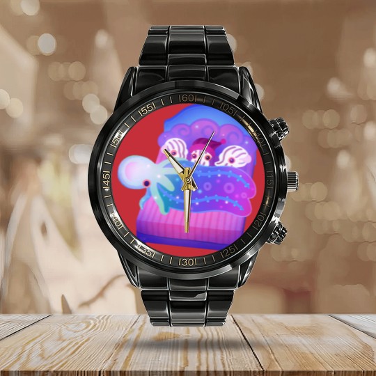 Discover Blanket octopus - Cephalopod - Calendar Steel Band Watch