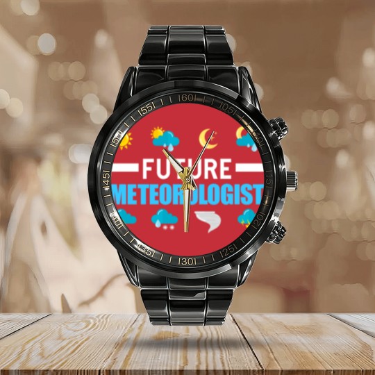 Discover Future Meteorologist Children Weather Forecaster Calendar Steel Band Watch