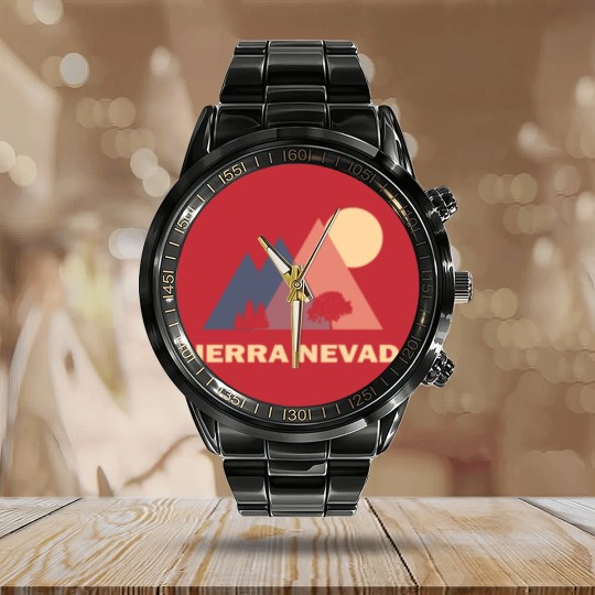 Discover sierra nevada mountains Calendar Steel Band Watch