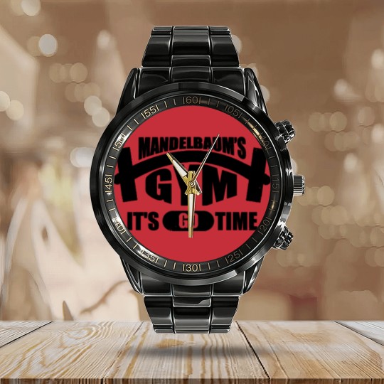 Discover Seinfeld Mandelbaum's Gym - Mandelbaums Gym - Calendar Steel Band Watch