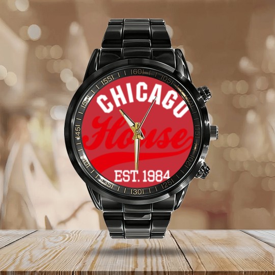 Discover Vintage Chicago house est. 1984 house music party Calendar Steel Band Watch