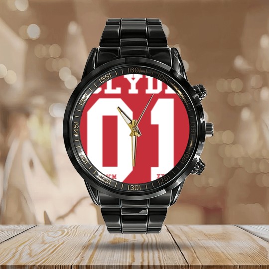 Discover Bonnie and Clyde. Cool partner look design. Calendar Steel Band Watch