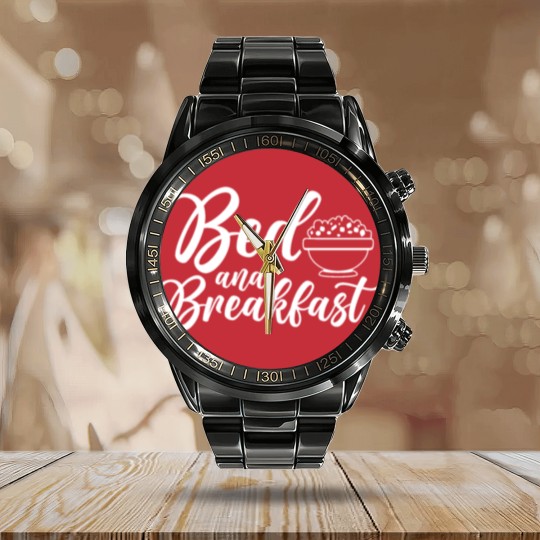 Discover Bed And Breakfast Hotel Hostel Motel Calendar Steel Band Watch