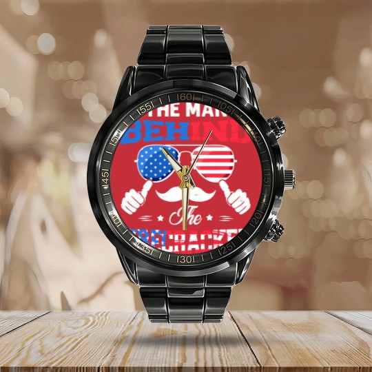 Discover The Man Behind The Firecracker 4th Of July American Flag - Behind The Firecracker 4th Of July - Calendar Steel Band Watch