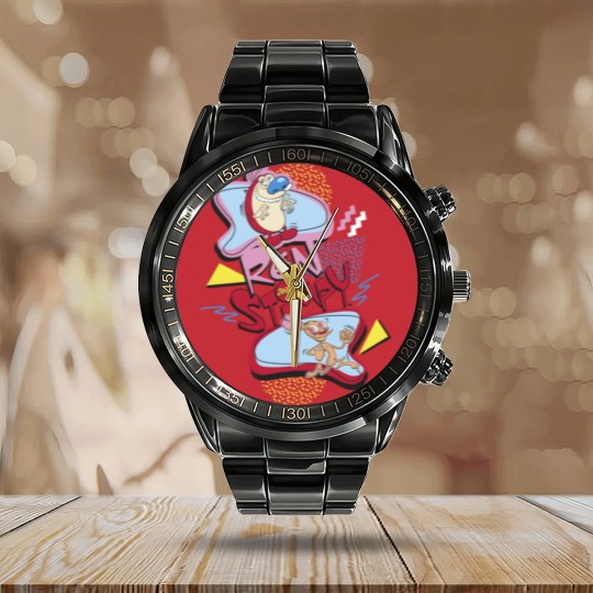 Discover Ren And Stimpy Nineties Calendar Steel Band Watch