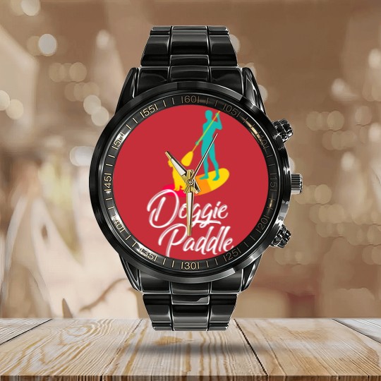 Discover Sup Dog Standup Paddle Board Gift Gift Calendar Steel Band Watch Calendar Steel Band Watch