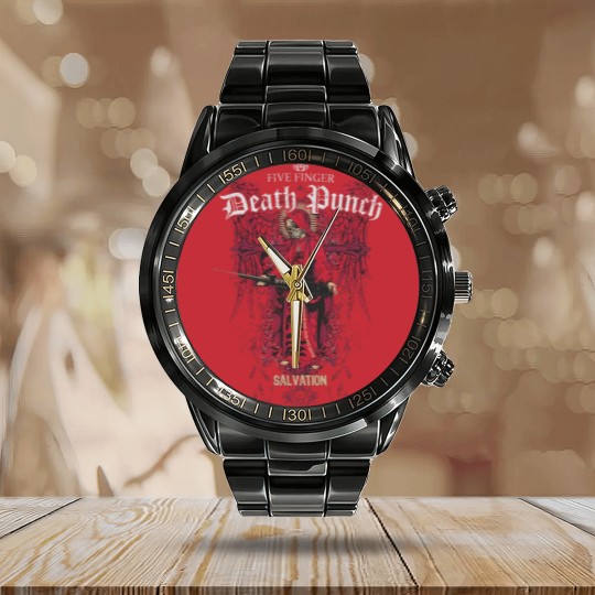 Discover Five Finger Death Punch Band Calendar Steel Band Watch