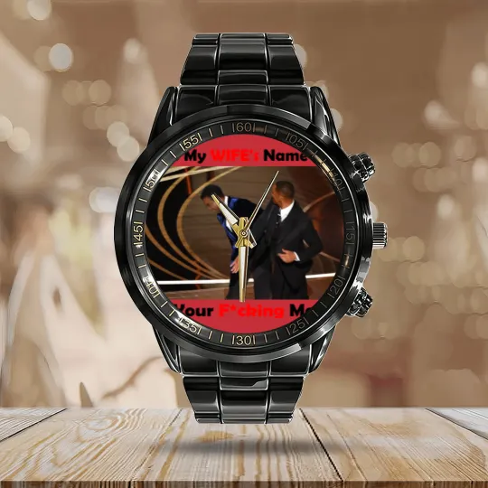 Discover Will Smith Smacks Chris Rocks Onstage Calendar Steel Band Watch, Will Smith Calendar Steel Band Watch, Will Smith Slapped Chris Rocks, 2022 Oscars, Meme Calendar Steel Band Watch