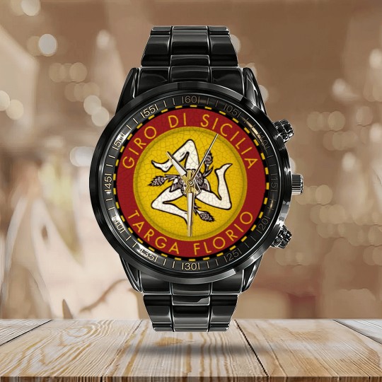 Discover Targa Florio - Racing - Calendar Steel Band Watch