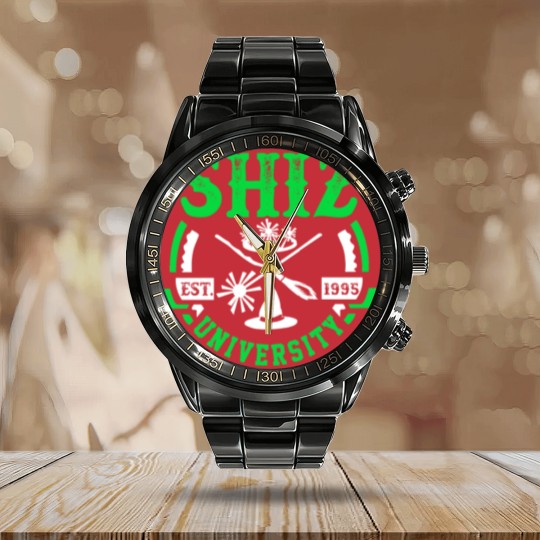 Discover Shiz University Calendar Steel Band Watch