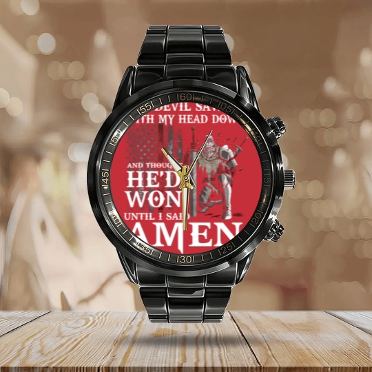 Discover The Devil Saw Me With My Head Down Thought He'D Won Calendar Steel Band Watch - The Devil Saw Me With My Head Down Thou - Calendar Steel Band Watch