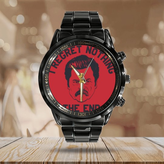 Discover Ron Swanson Parks and Rec I regret nothing - Parks And Rec - Calendar Steel Band Watch